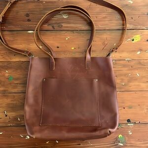 Portland Leather Goods Crossbody Leather Tote Classic